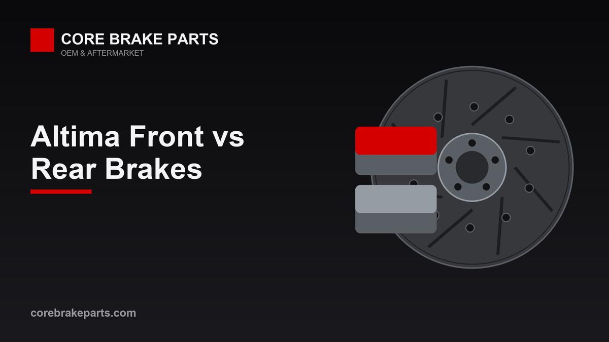 Front and rear brake pads and rotors for a 2002-2015 Nissan Altima
