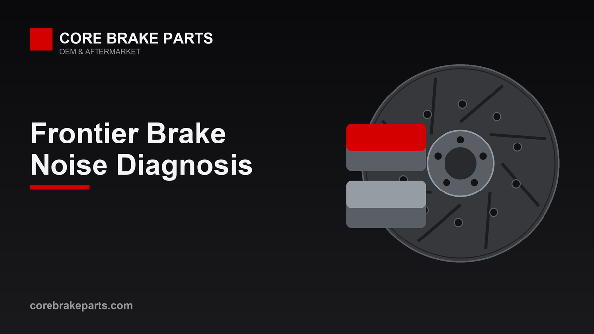 Brake pads and rotors for a 2005-2019 Nissan Frontier brake noise diagnosis guide