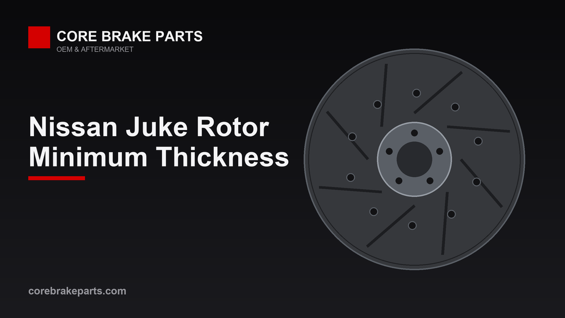 Front and rear brake rotors for a 2011-2017 Nissan Juke