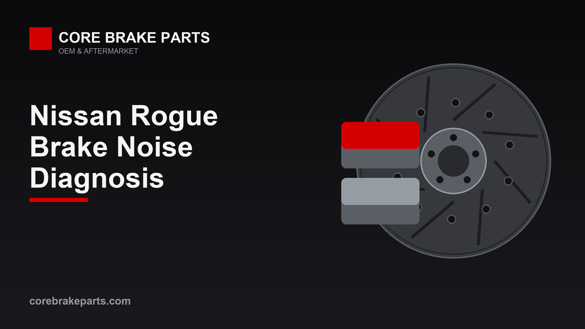Brake pads and rotors illustrating 2014-2020 Nissan Rogue brake noise diagnosis