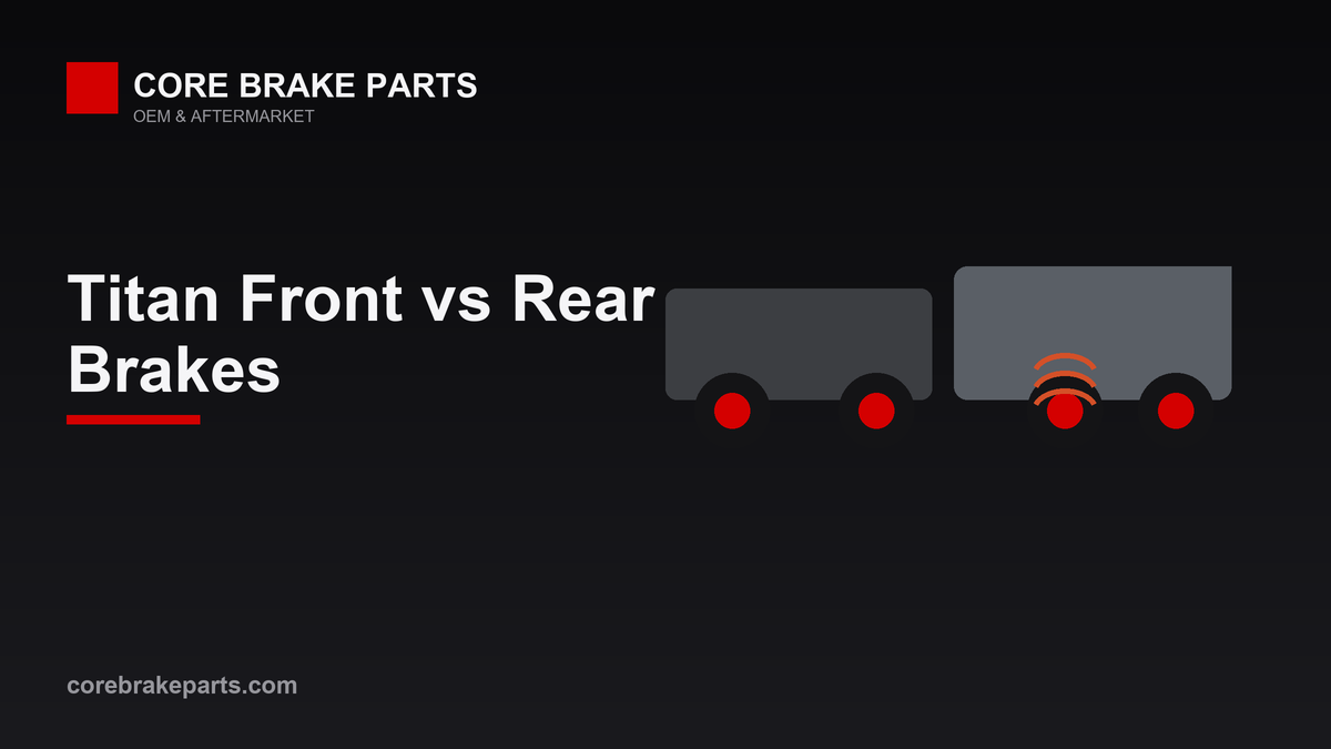 Nissan Titan front and rear brake wear comparison graphic