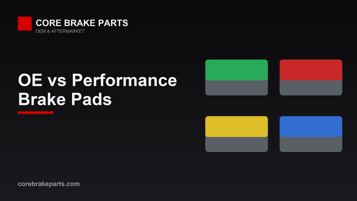 Comparison of OE-style brake pads and performance brake pad compounds
