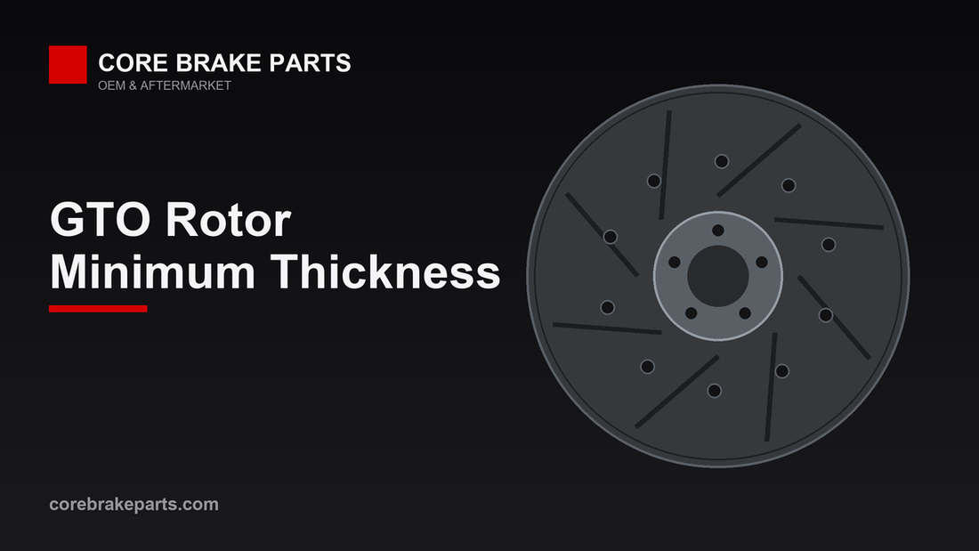 Front and rear brake rotors for a 2004-2006 Pontiac GTO