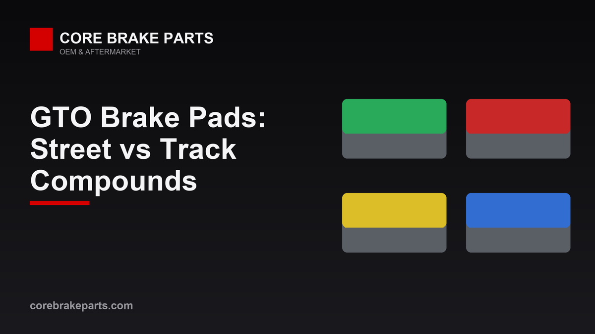 Comparison of street and track brake pad compounds for the Pontiac GTO