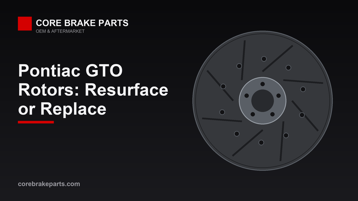 Pontiac GTO brake rotor resurface or replace guide