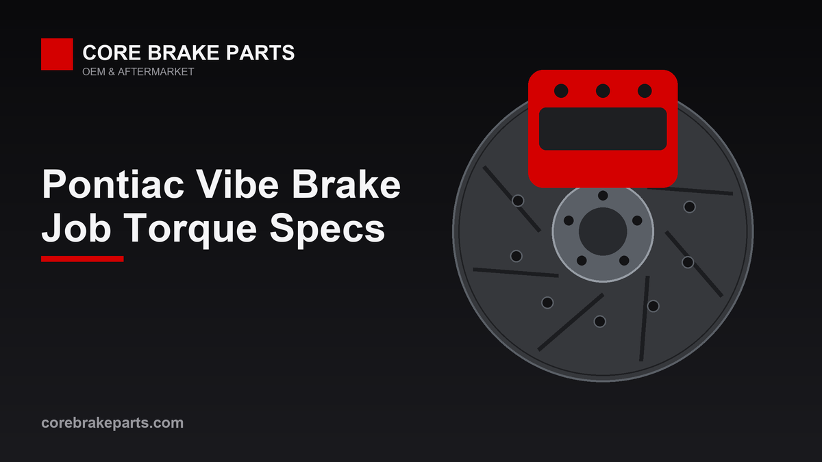 Brake caliper and rotor illustration for a Pontiac Vibe brake job torque guide