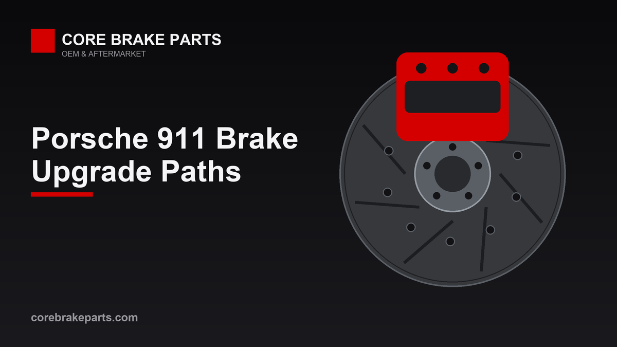 Porsche 911 brake caliper and drilled rotor upgrade options