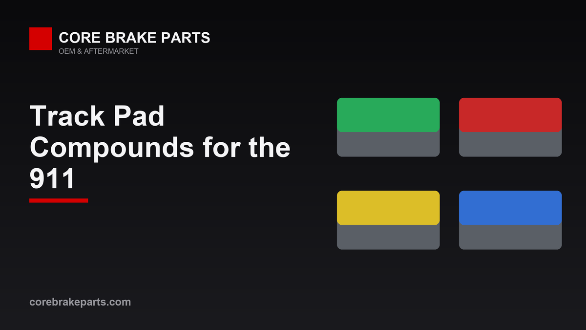 Comparison of track brake pad compounds and their temperature windows