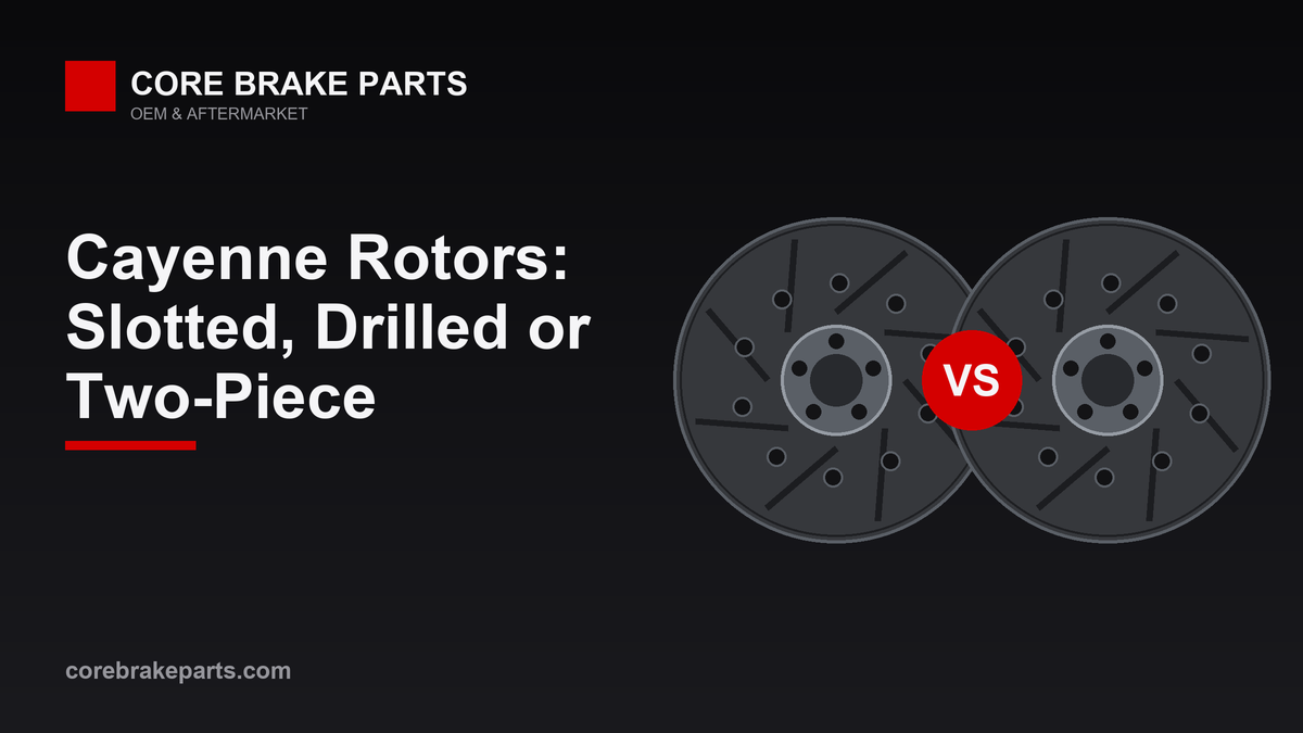 Comparison of slotted, cross-drilled and two-piece brake rotors for the Porsche Cayenne