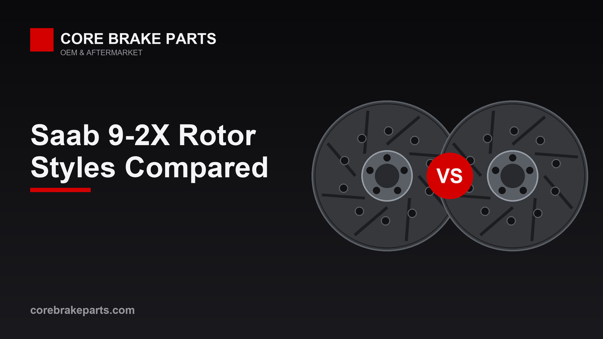 Comparison of slotted, drilled and slotted, and two-piece brake rotor designs for the Saab 9-2X