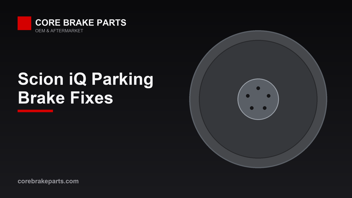 Rear drum brake with parking brake shoes for the Scion iQ