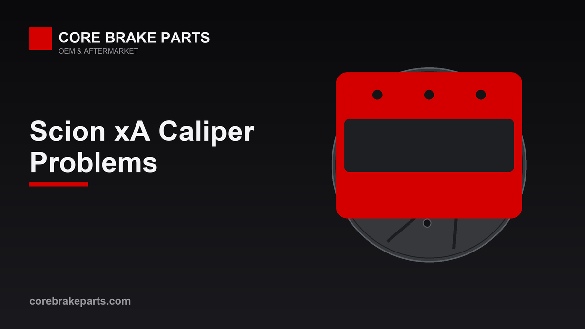 Front brake caliper on a Scion xA