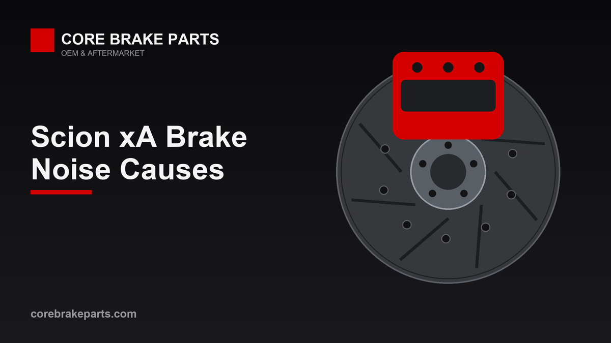 Brake caliper and rotor illustrating Scion xA brake noise diagnosis