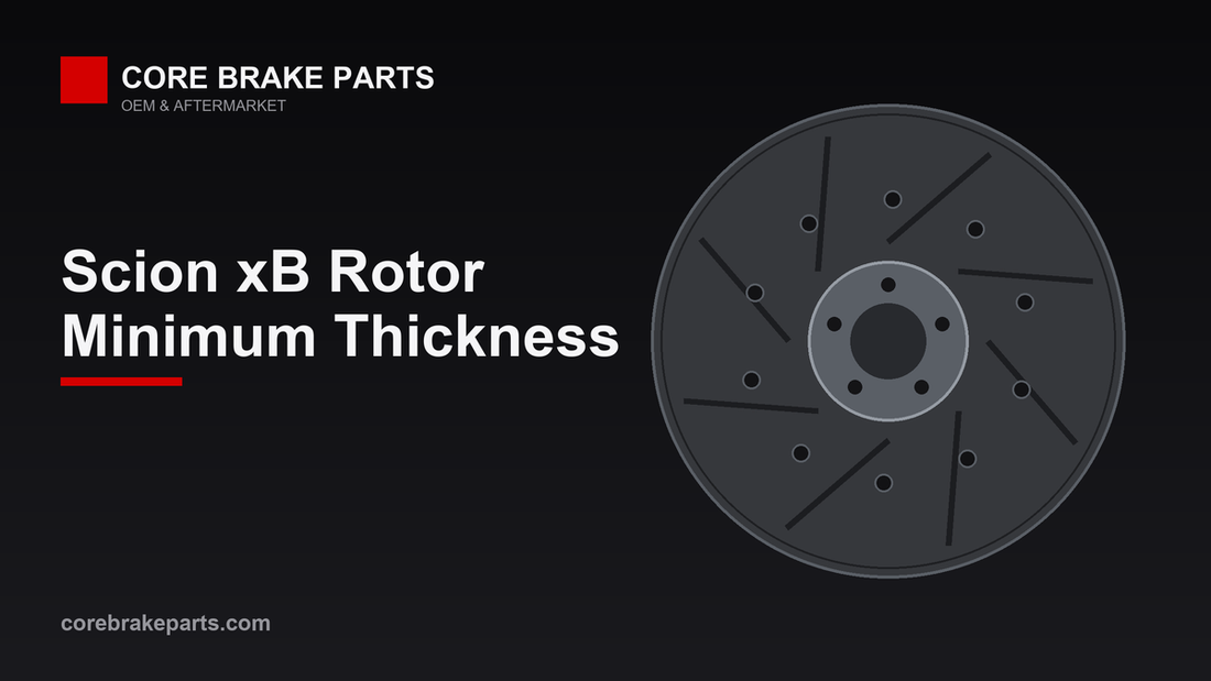 Front and rear brake rotors for the 2008-2015 Scion xB