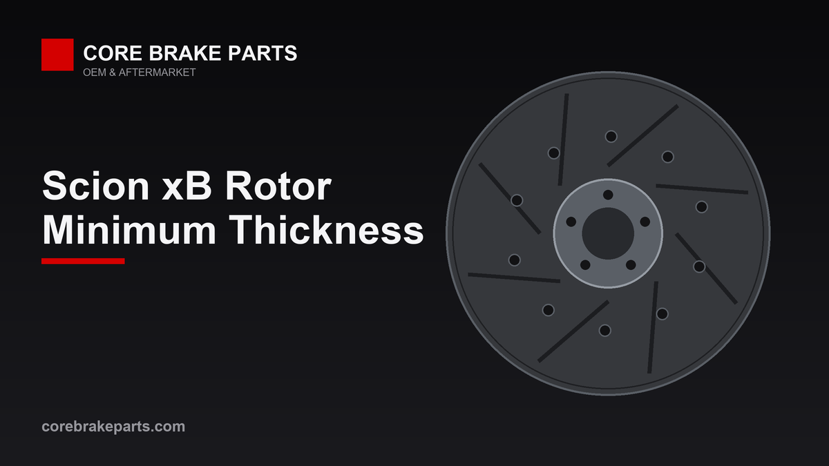 Front and rear brake rotors for the 2008-2015 Scion xB
