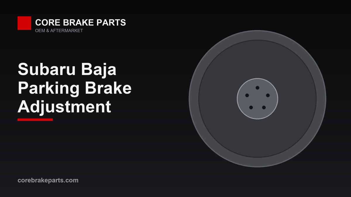 Drum-in-hat parking brake shoes inside a Subaru Baja rear rotor