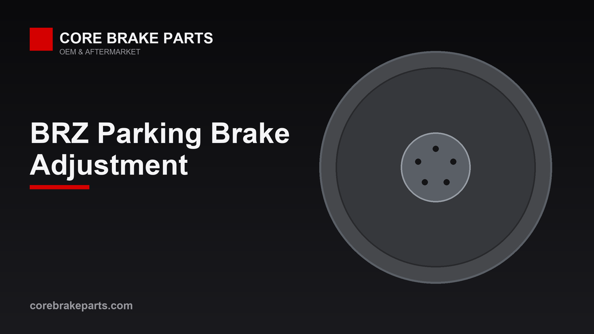 Drum-in-hat parking brake shoes inside a Subaru BRZ rear brake rotor