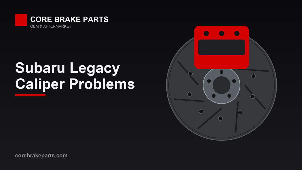 Brake caliper over a disc rotor for a Subaru Legacy caliper repair guide