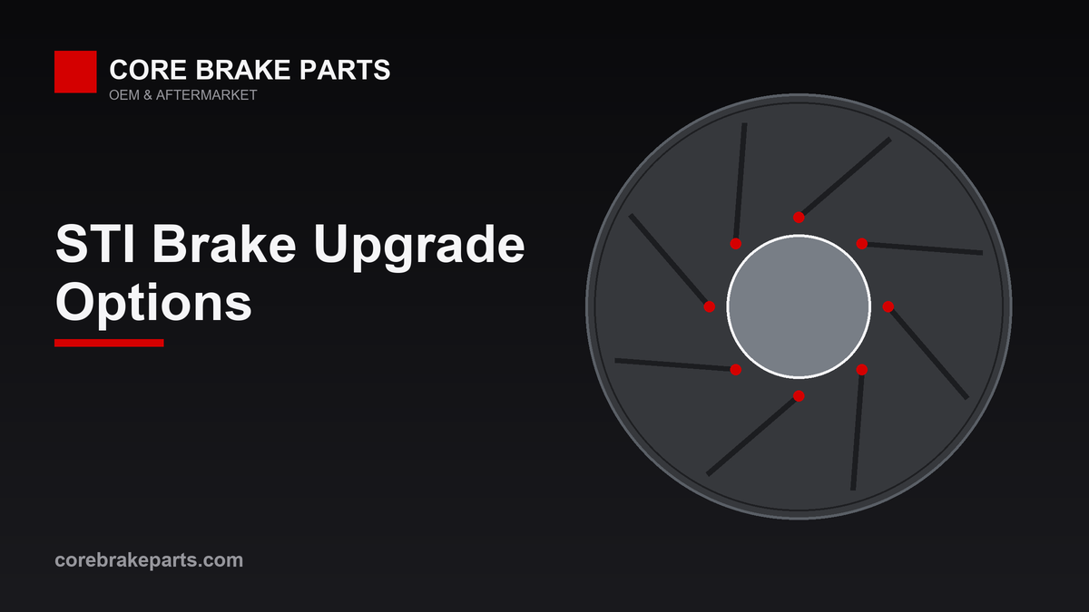 Two-piece performance brake rotor with aluminum hat for a Subaru STI brake upgrade