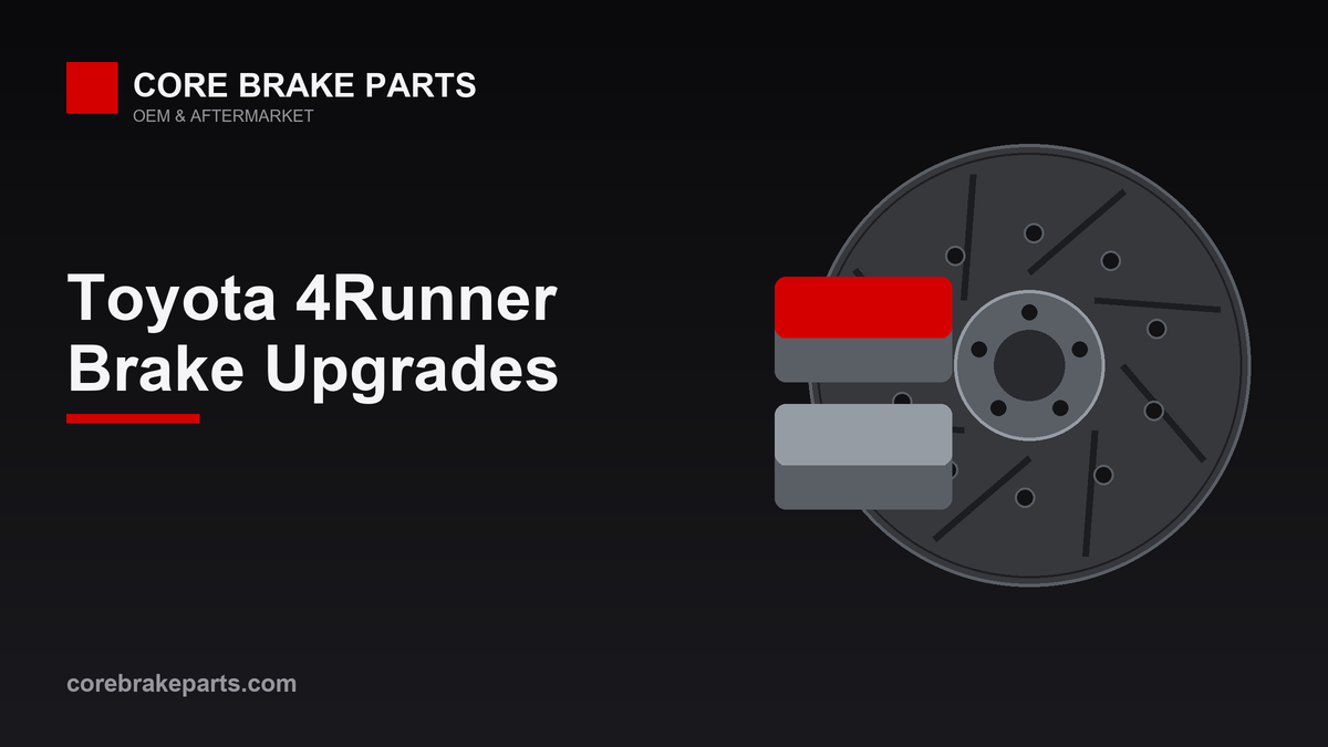 Performance brake pads and slotted rotors for a Toyota 4Runner