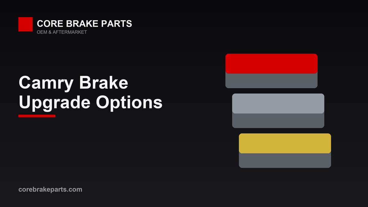 Performance brake pad options for the Toyota Camry