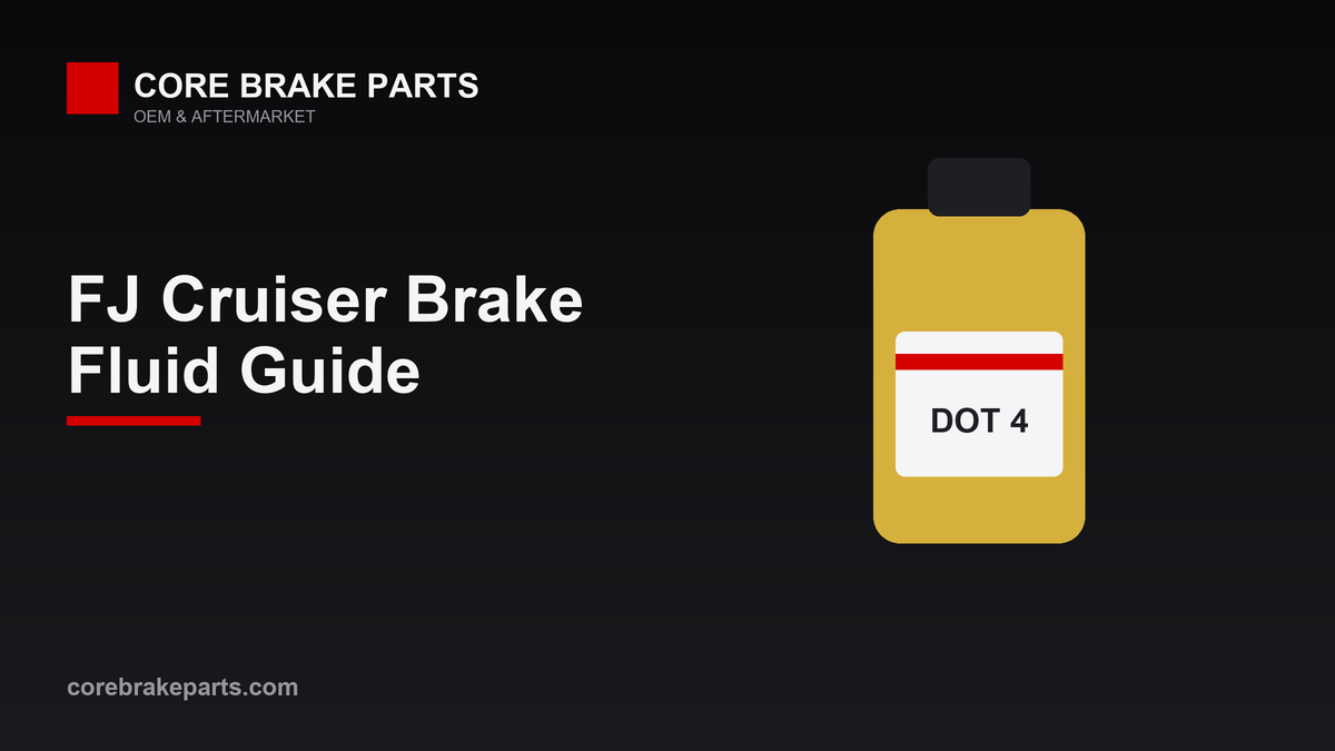 Toyota FJ Cruiser DOT 3 brake fluid type and flush interval guide