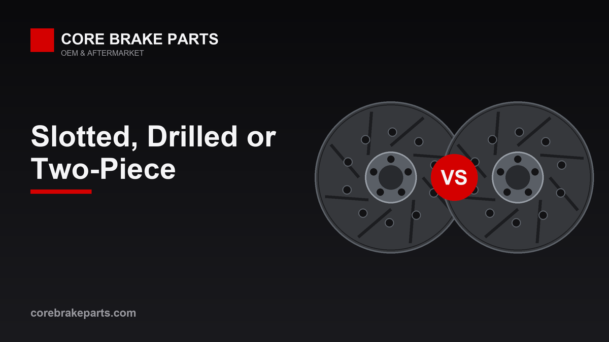 Comparison of slotted, cross-drilled and two-piece floating brake rotor designs for the Toyota GR Corolla