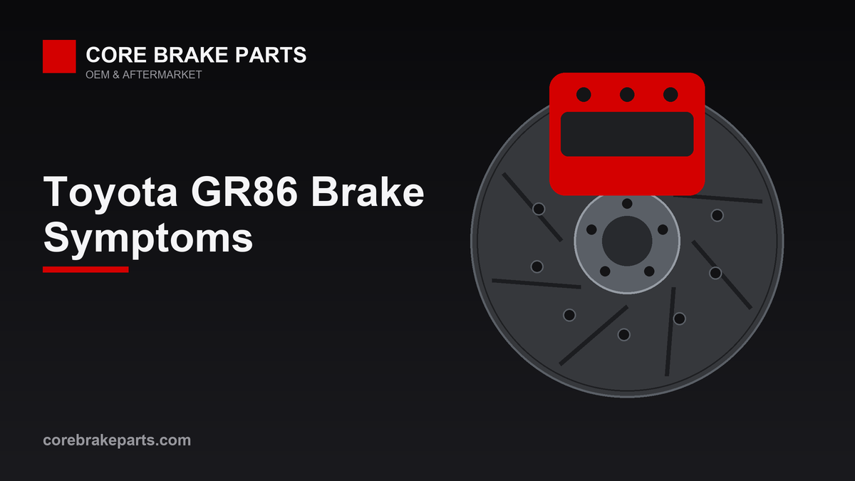 Common brake problems on the Toyota GR86