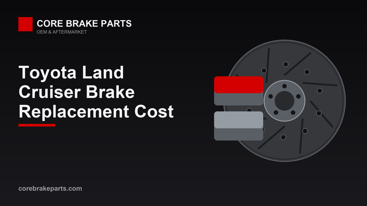 Brake replacement cost for the Toyota Land Cruiser
