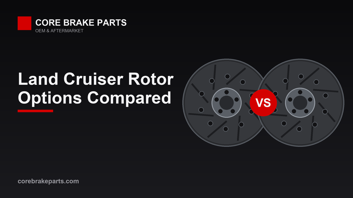 Comparison of slotted, cross-drilled and two-piece brake rotor designs for a Toyota Land Cruiser