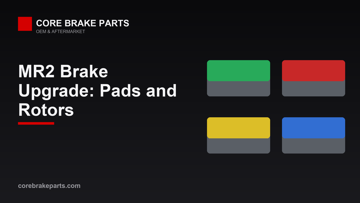 Comparison of EBC brake pad compounds and slotted rotors for the Toyota MR2