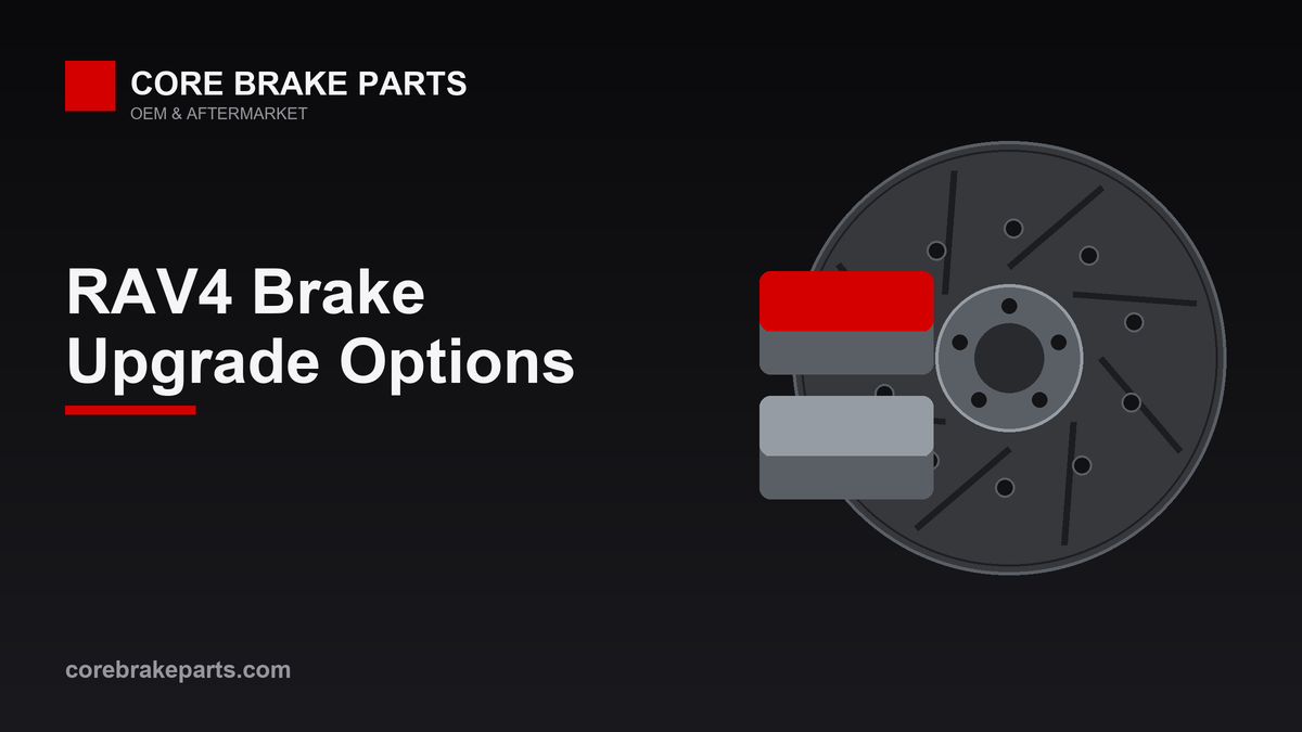 Performance brake pads and drilled rotor upgrade for 2006-2016 Toyota RAV4