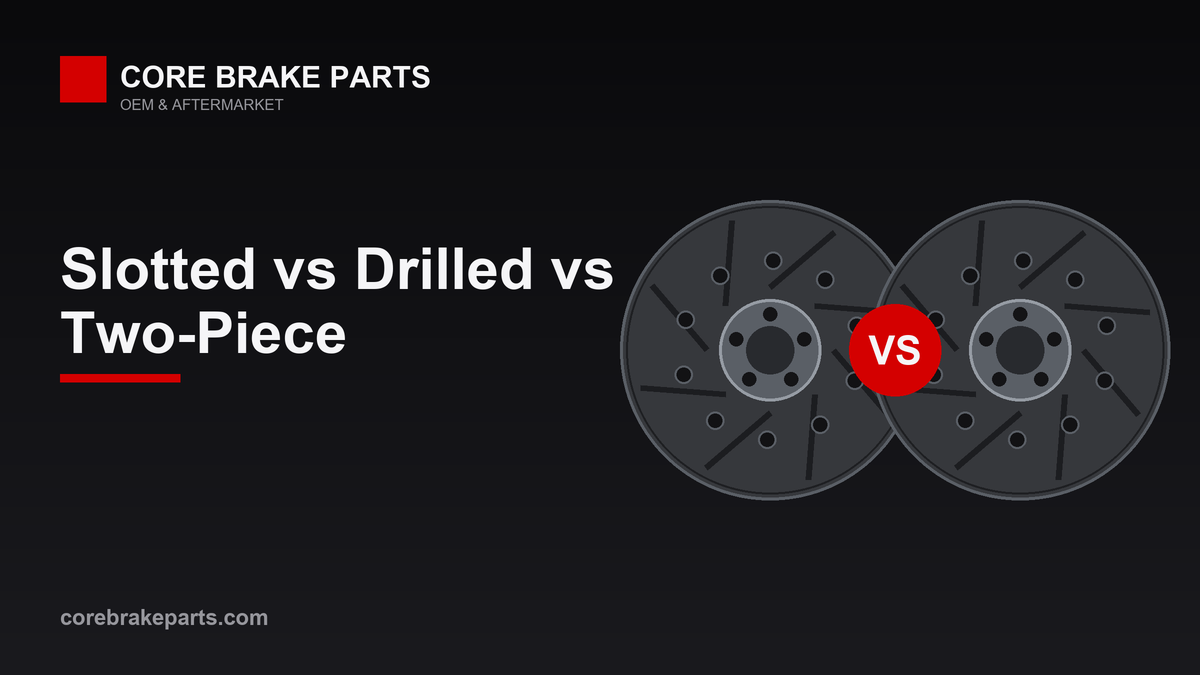 Comparison of slotted, cross-drilled and two-piece floating brake rotors for the Toyota Supra