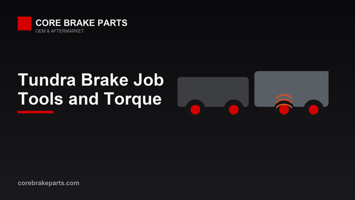 Toyota Tundra brake job tools and torque guide graphic
