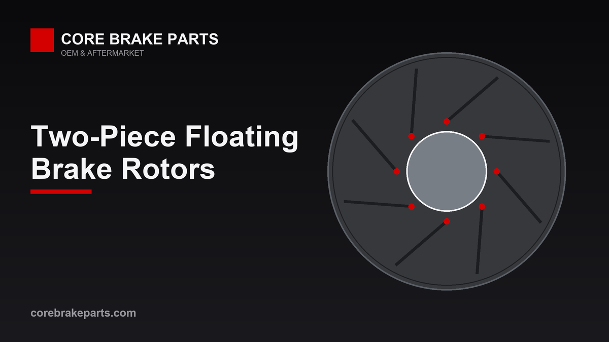 Two-piece floating brake rotor with aluminum hat