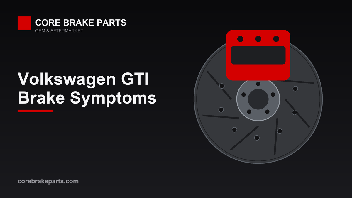 Common brake problems on the Volkswagen GTI