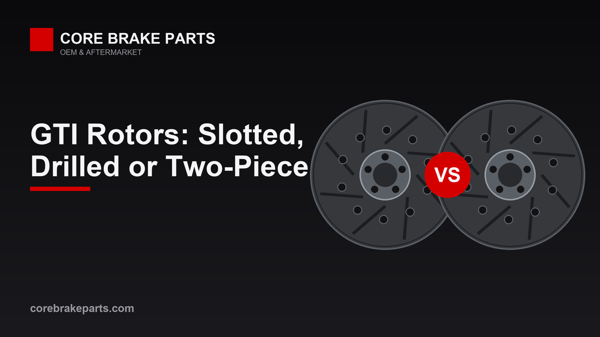 Comparison of slotted, cross-drilled and two-piece brake rotors for the Volkswagen GTI