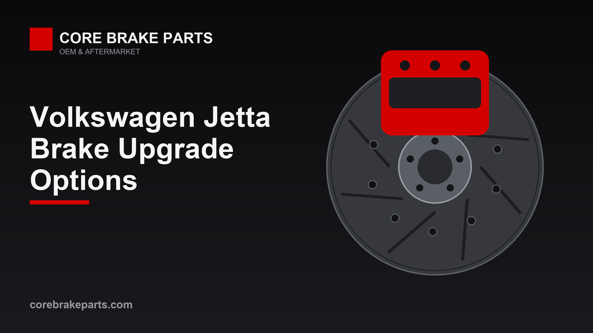 Performance brake caliper over a slotted rotor for a Volkswagen Jetta brake upgrade