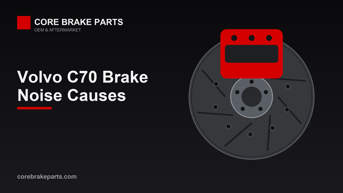Brake caliper and rotor illustrating Volvo C70 brake noise diagnosis