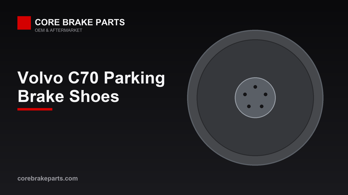 Drum-in-hat parking brake shoes inside a rear rotor, Volvo C70