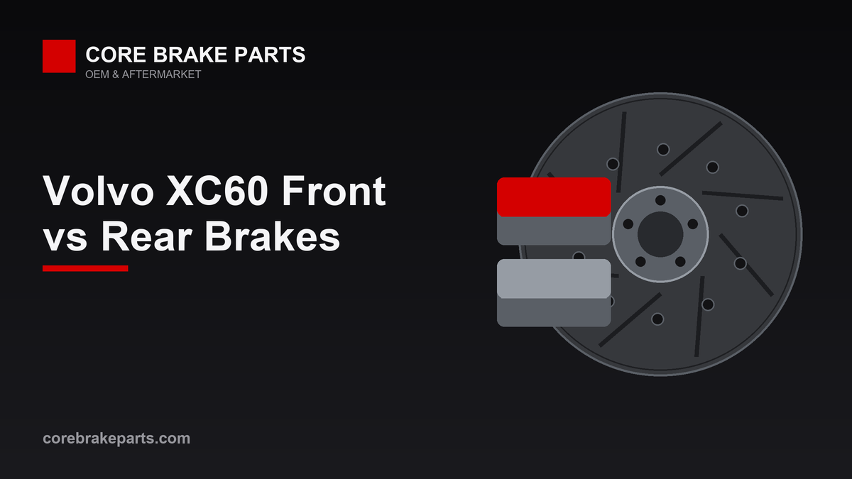 Brake pads and rotors for a 2016-2022 Volvo XC60 front and rear brake job