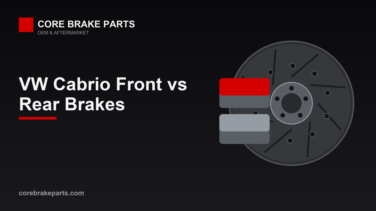 Front and rear disc brake pads and rotors for a 1999-2002 Volkswagen Cabrio