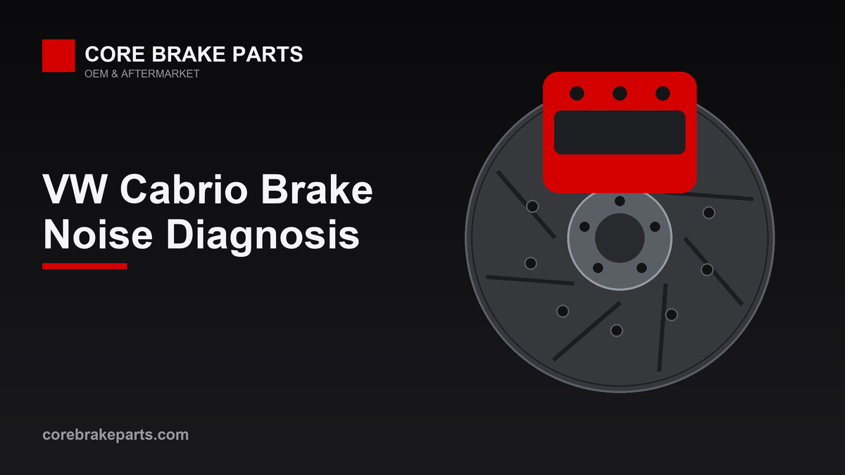 Brake caliper and rotor illustrating 1997-2002 Volkswagen Cabriolet brake noise diagnosis