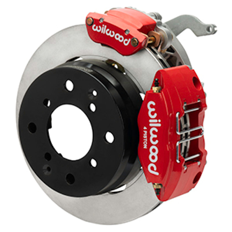 Wilwood Powerlite Rear Brake Kit - 1970-1976 Porsche 914, Plain Face Rotor, Red Caliper (140-17475-R)