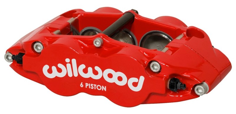Wilwood Superlite FNSL6R-DS Dust-Seal Six-Piston Caliper, Right, Red, 1.10in Rotor