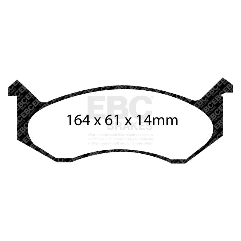 EBC Yellowstuff Front Brake Pads DP41277R - 1996-1997 Dodge Ram Van B1500