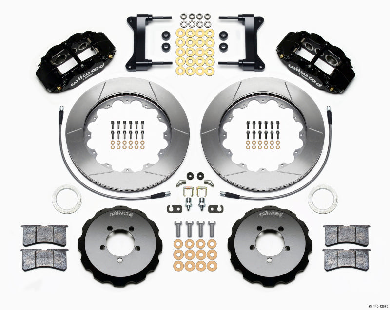 Wilwood 140-12875 Forged Narrow Superlite 6R Front Big Brake Kit 14.00x1.25in Rotors with Lines - 1999-2012 Subaru WRX