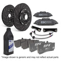 EBC Racing Apollo-6 Front Big Brake Kit Anodized 355x32mm Rotors - 2002-2012 Subaru WRX STI