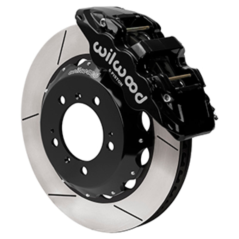 Wilwood Aero6 Front Brake Kit 14in Slotted Rotor Black - 1999-2012 Porsche 911 (996/997)