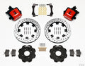 Wilwood Combination Parking Brake Rear Kit 140-10207-DR - 12.19in Drilled Rotors, Red, 2.39in Offset - Civic / Integra